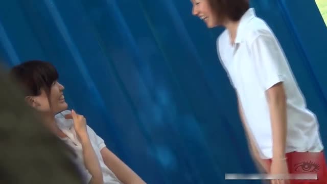 High school girl does not go home after class! On the side of the school wall, High school girl does not go home after class! On the side of the school wall,