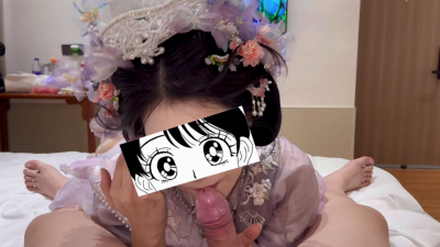 肉絲漢服女友瘋狂吮吸肉棒